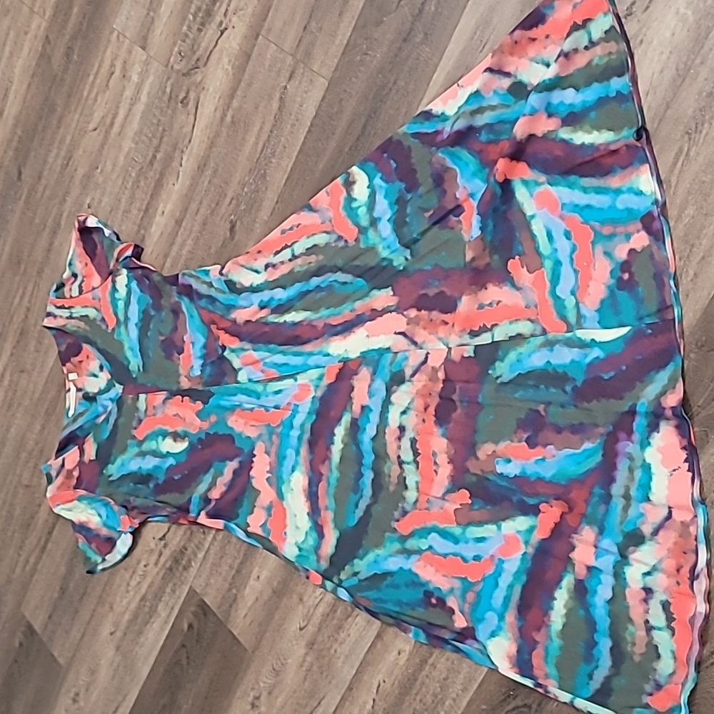 Maxi multicolored pull on dress
